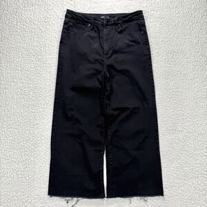 OAT New York Wide Leg Cropped Jeans Women's 8/29 (29x24) Black Streetwear Boho